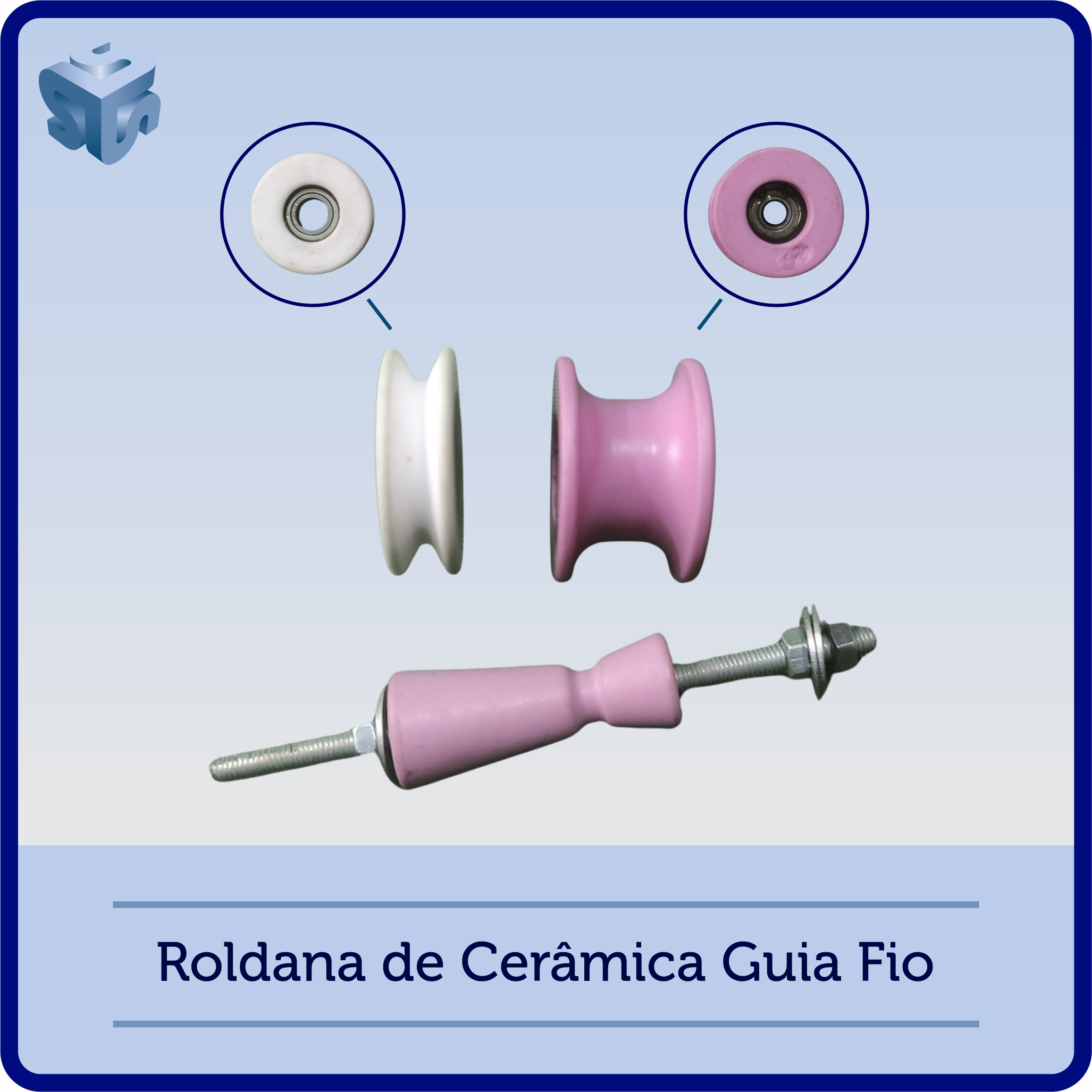 Roldana de Cerâmica Guia Fio